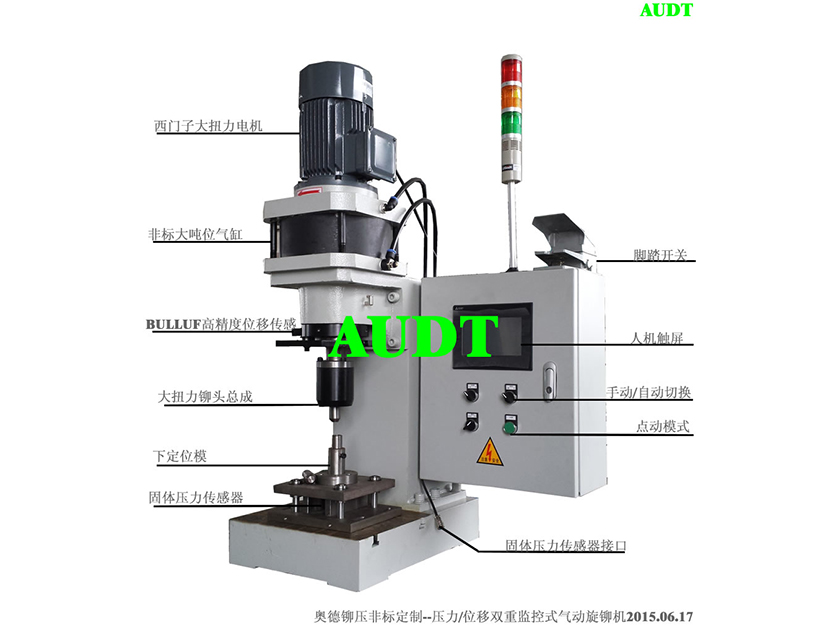 壓力/位移雙重監控式氣動旋鉚機